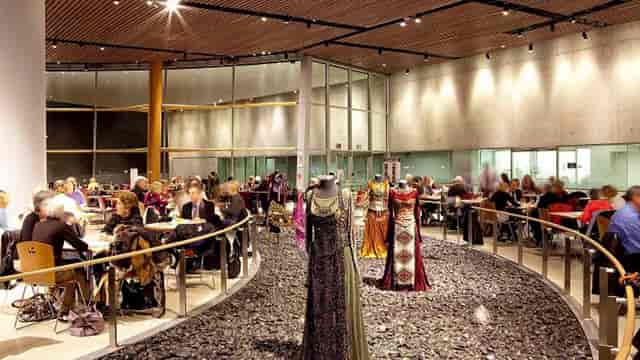 Catwalk Cafe at Arena Stage: elegant event space for fashion shows and cultural events.