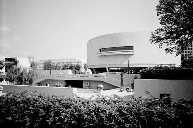 Lerner Room at Hirshhorn Museum: modern venue for events with circular design and greenery.