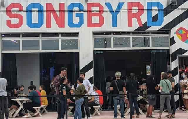 Listening Booths at Songbyrd Music House, vibrant venue for social events and networking.