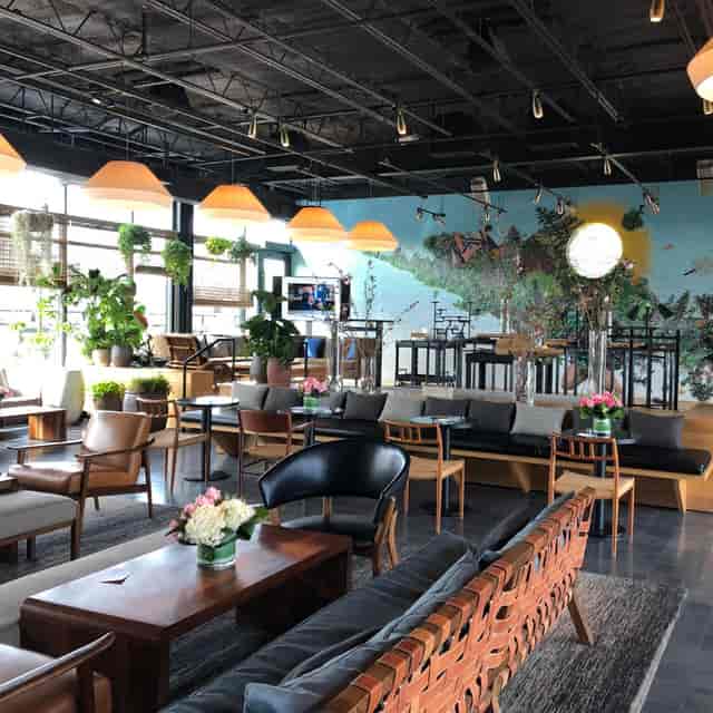 Wild Days Rooftop in Eaton DC: modern event space with lush greenery for gatherings.
