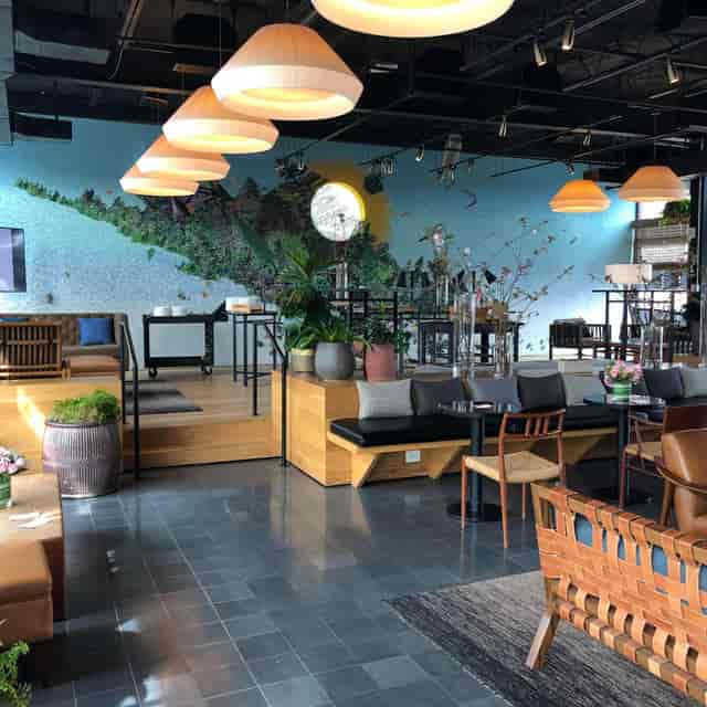 Wild Days Rooftop in Eaton DC, vibrant mural, ideal for networking events and meetings.