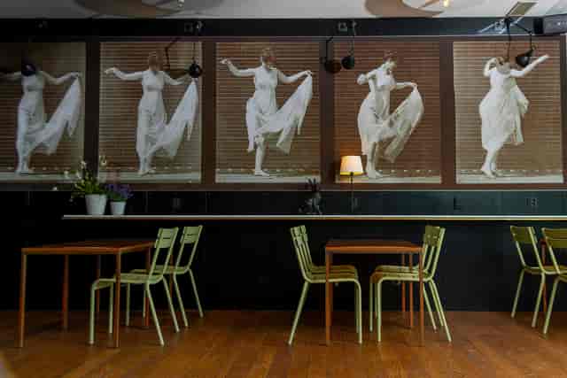 Stylish venue at Moderna Museet with wall art, perfect for gatherings and events.