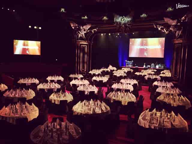 Elegant banquet hall in Cirkus arena, perfect for events and performances.