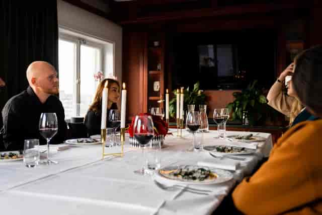 Elegant dining setup at BooBook, perfect for corporate meetings and networking events.
