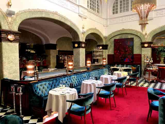 Elegant dining space in Bank Hotel, perfect for upscale events and gatherings.