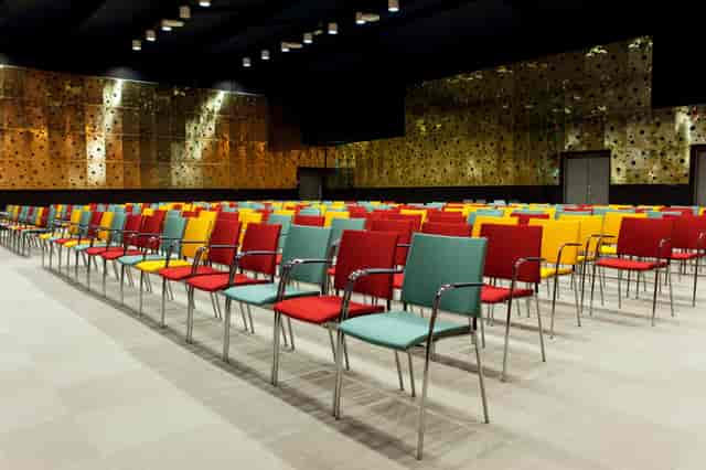 Congress Hall seating arrangement at Elite Hotel Marina Tower, ideal for events and workshops.