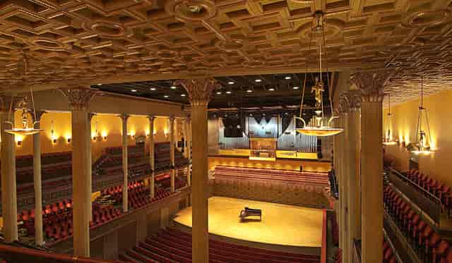 Elegant auditorium in Jernkontoret, ideal for conferences and cultural events.