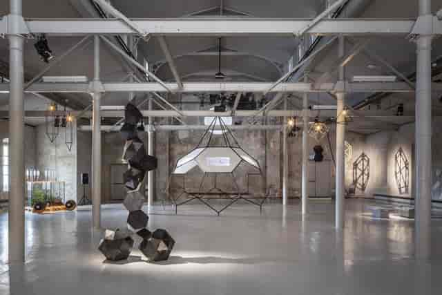 Stora Salen event space with high ceilings, ideal for creative exhibitions and gatherings.