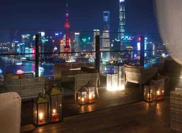 La Terrazza rooftop venue at Bvlgari Hotel Shanghai, ideal for upscale events and gatherings.