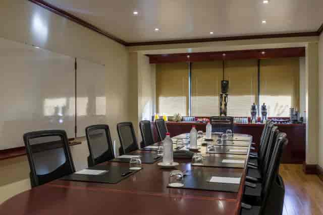 Meeting room at InterContinental Hotel, set for corporate events and workshops.