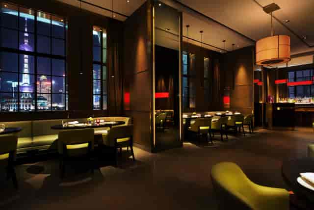 Cage at Hakkasan Shanghai: modern dining venue with city views for upscale events.