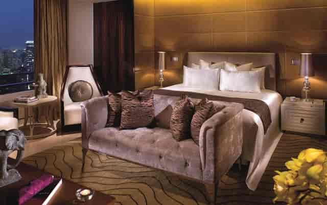 Luxurious hotel room at The Portman Ritz-Carlton, Shanghai with city view for VIP events.