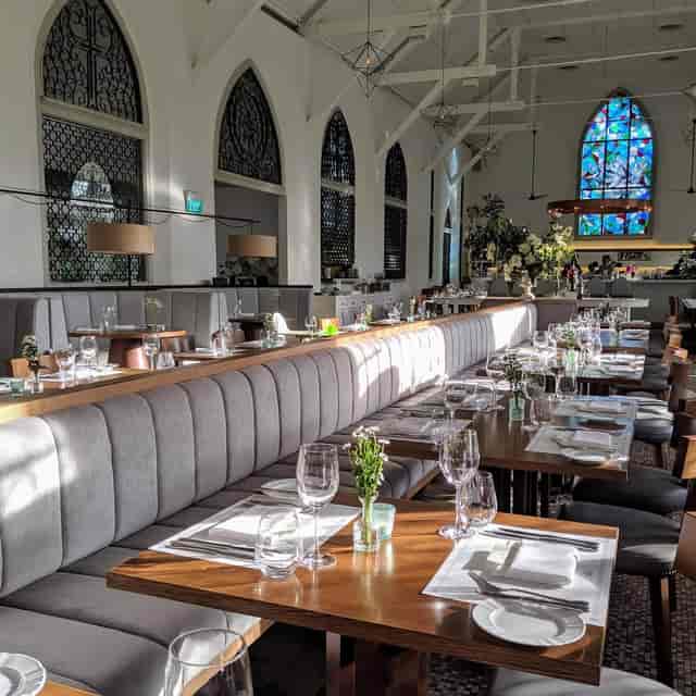 Elegant dining space at The White Rabbit, perfect for events and gatherings.