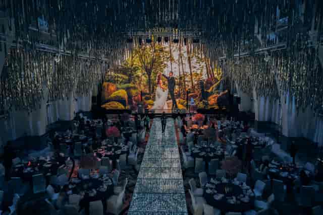 Grand Ballroom at JW Marriott Singapore, elegant decor for luxury weddings and galas.