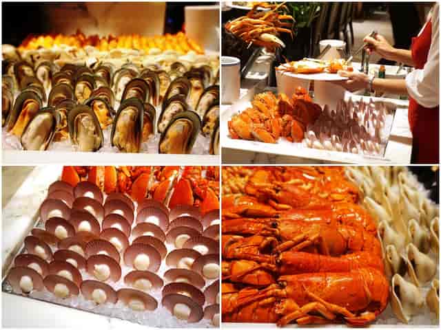 Lavish seafood display at Mandarin Oriental, Singapore for upscale events and banquets.