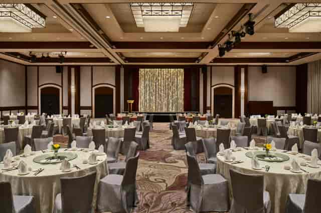 Merchant Court Ballroom in Singapore, elegantly set for corporate events and weddings.