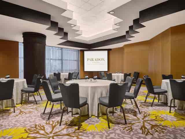 Sandalwood Room at Paradox Singapore: elegant meeting space for conferences and workshops.