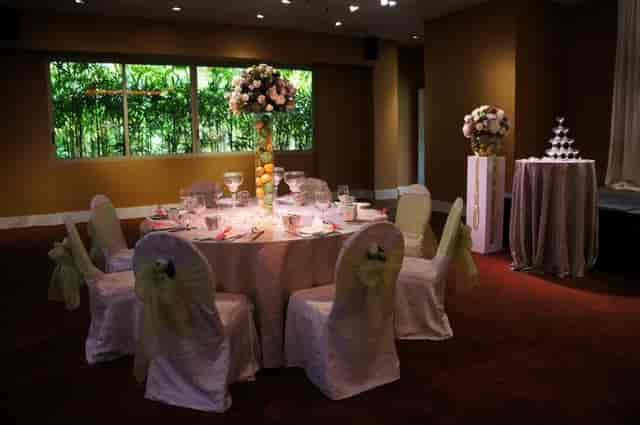 Lavender Ballroom at Hotel Fort Canning, elegantly set for weddings and formal events.