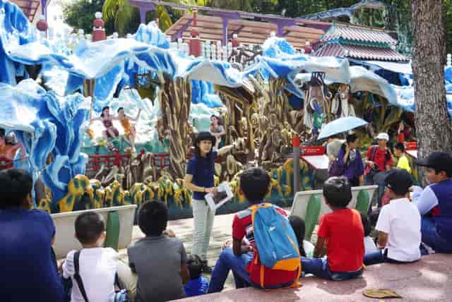 "Interactive outdoor event at Culture Courtyard, Haw Par Villa, for family-friendly entertainment."