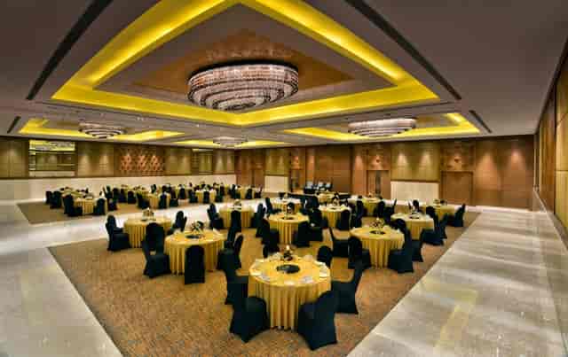 Elegant banquet hall in The LaLiT Chandigarh for corporate events and weddings.