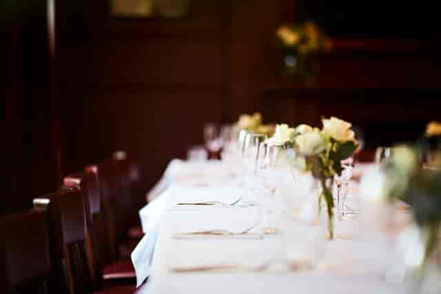 Elegant private dining room at The Royal Oak, perfect for intimate gatherings and corporate events.