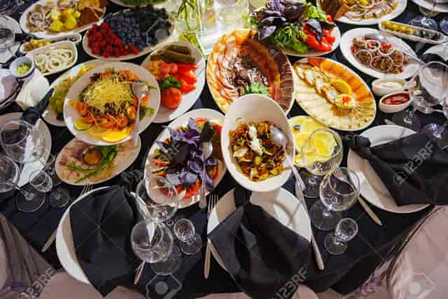 Elegant banquet table setup for sophisticated event at Sala Sambara 81.