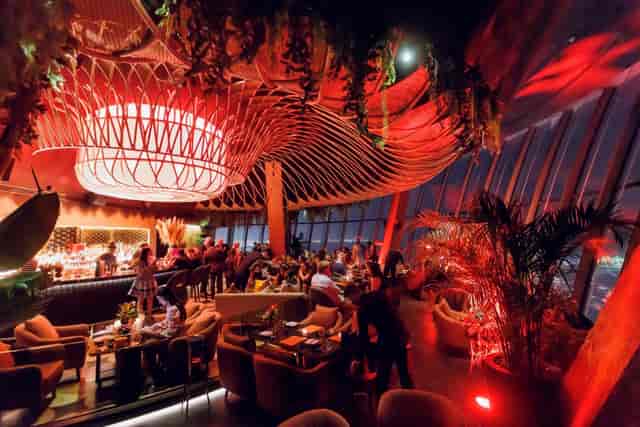 Samba Room at SUSHISAMBA: vibrant venue for cocktail receptions and corporate dinners.