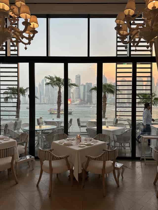 Private dining room at Alici with skyline views, perfect for upscale events and gatherings.