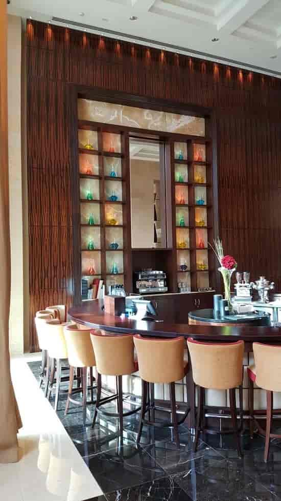Stylish reception area in Raffles Dubai Library, perfect for events and meetings.
