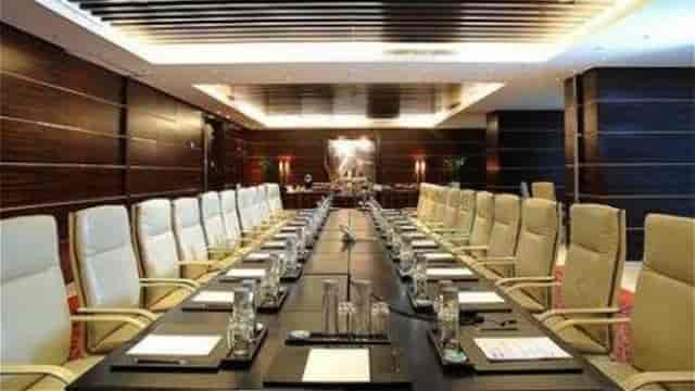 Modern conference room in Raffles Dubai, ideal for executive meetings and presentations.