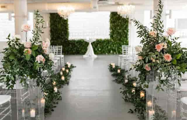 Elegant Green Room at Venue West Chicago, perfect for weddings and upscale events.