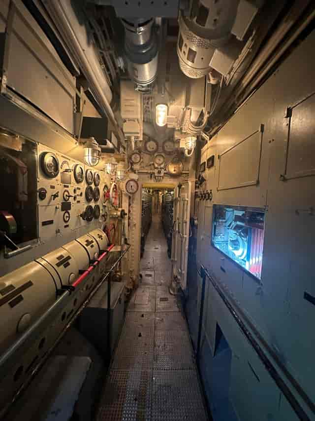 U-505 Submarine interior at Griffin Museum, unique venue for events and team-building.