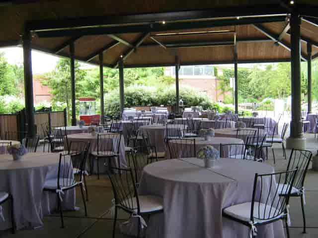 Foreman Pavilion at Lincoln Park Zoo, elegant outdoor event space for weddings and gatherings.