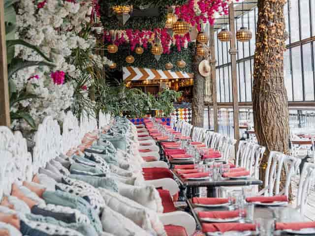 Dual Floor Private Buyout at Beatnik On The River, elegant table setting for upscale events.
