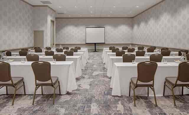 Meeting room at DoubleTree by Hilton Houston, set for professional conference or workshop.