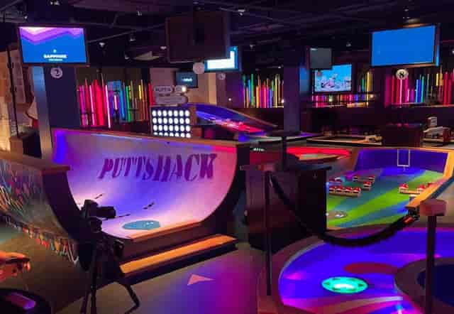 Vibrant event space at Topgolf Houston - Katy, ideal for team-building and corporate gatherings.