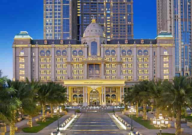 Luxurious Habtoor Palace Dubai exterior, ideal for corporate events and celebrations.