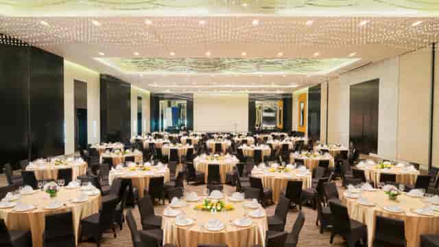 Elegant banquet hall at Sofitel Abu Dhabi, perfect for weddings and corporate events.