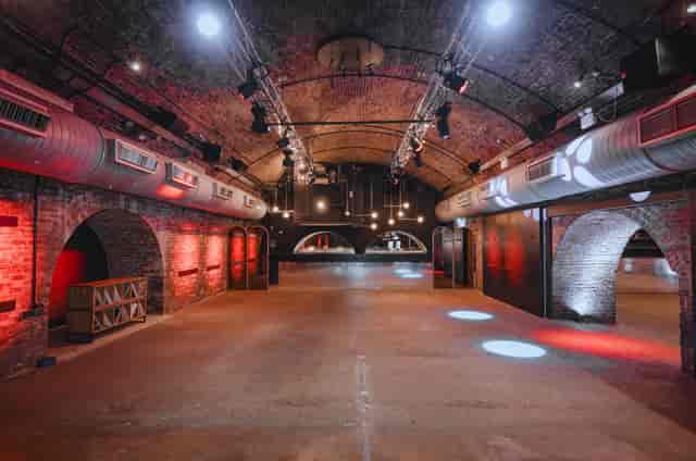 Industrial venue, exposed brick, product launch, corporate party