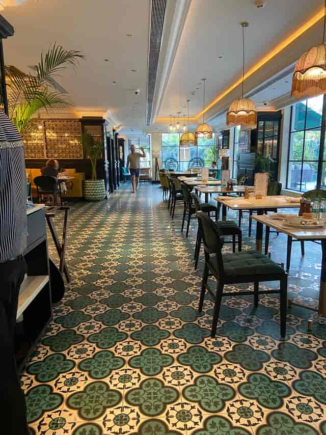Stylish restaurant setting at The Deck, ideal for intimate meetings and small events.