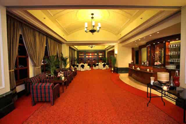 Elegant conference room at Eros Hotel New Delhi for corporate events and gatherings.