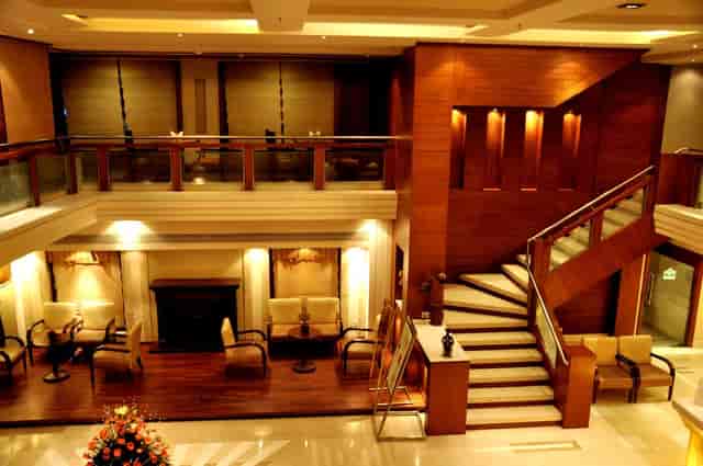 Nebula Hall lobby at Country Inn, elegant design for networking events and gatherings.