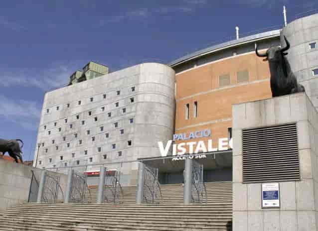 Palacio Vistalegre exterior, striking architecture for large events and meetings.