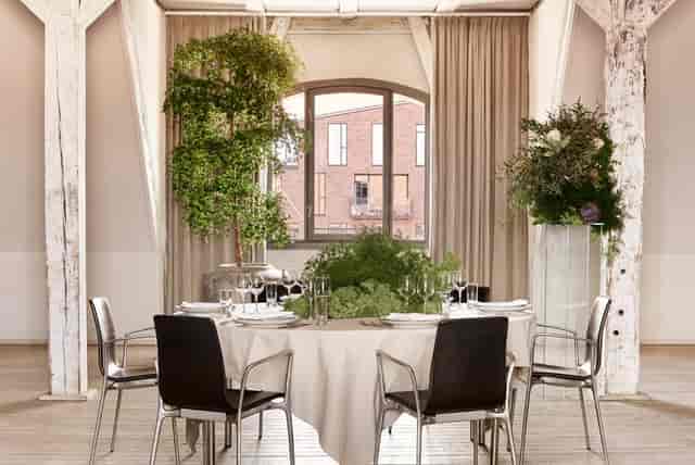 Elegant dining room at Nordatlantens Brygge, perfect for upscale events and meetings.