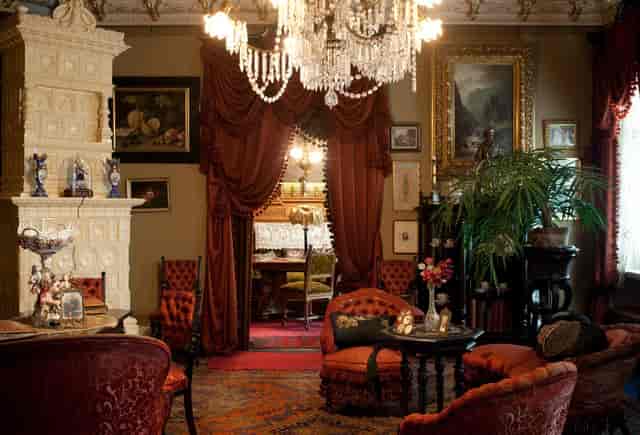 Victorian home meeting space with elegant decor, ideal for upscale events and gatherings.