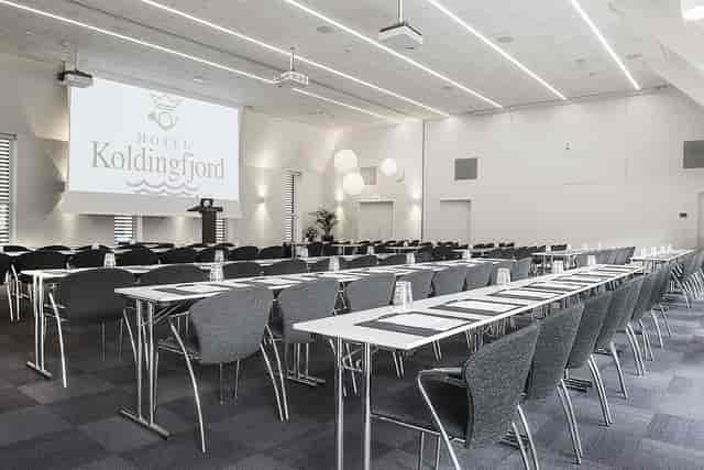 Modern conference room setup at Hotel Koldingfjord, ideal for corporate events and meetings.