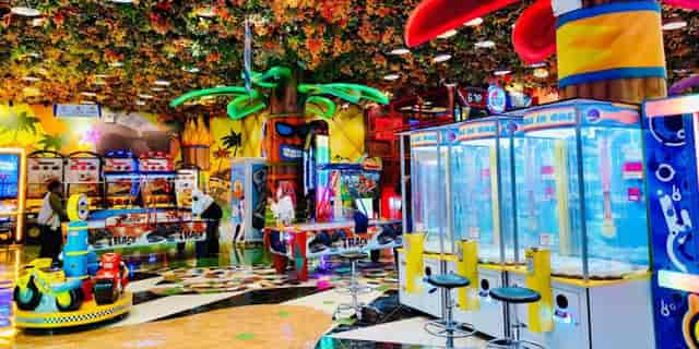 Bintaro Jaya Xchange vibrant event space with carnival theme for corporate retreats.