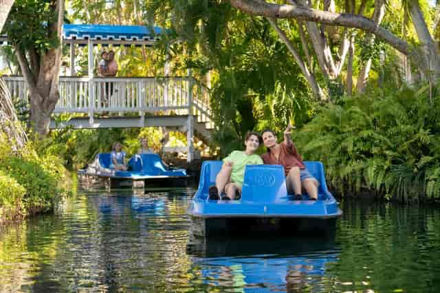Grand Palm Colonnade at TradeWinds Resort with paddle boats for team-building events.