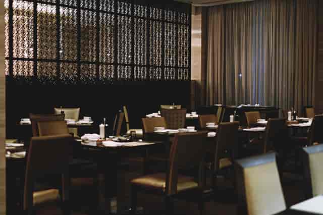 Elegant Spectrum Restaurant dining space for intimate meetings & private events.
