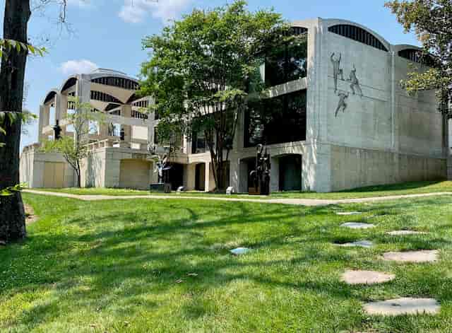 Sculpture garden at Kreeger Museum, ideal venue for events and meetings.